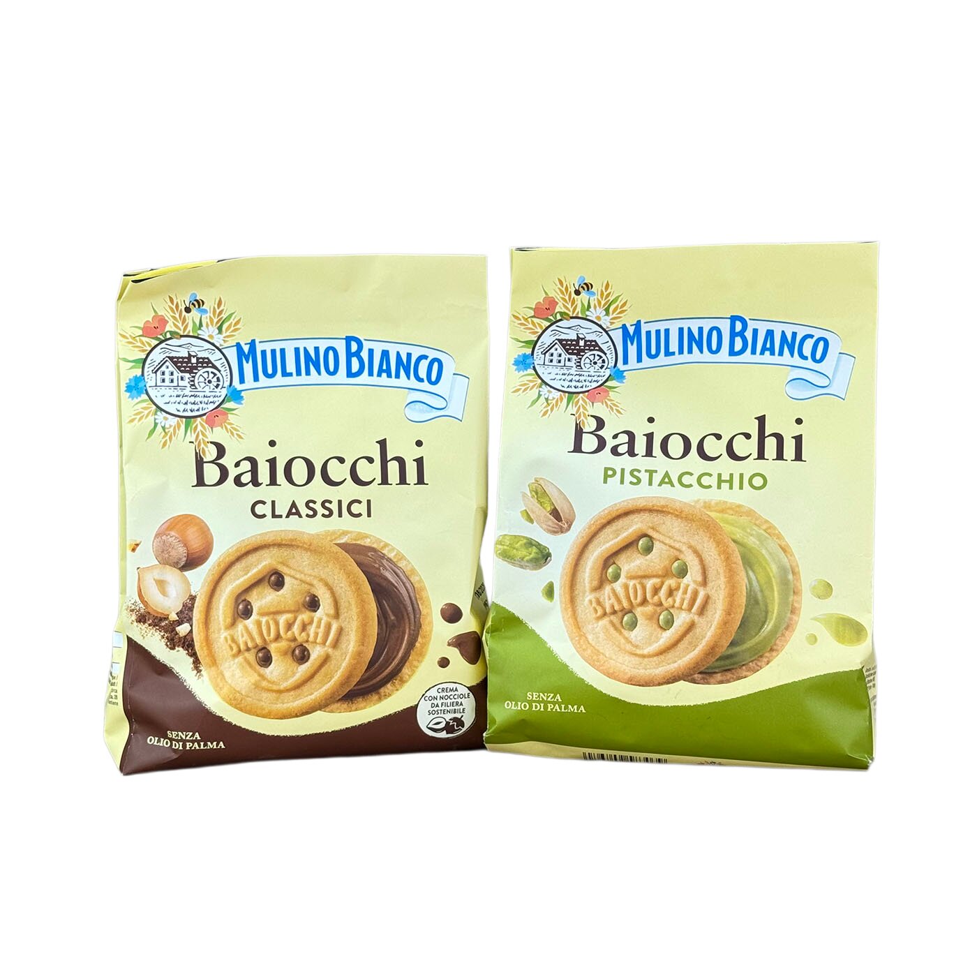 意大利原装进口 早安先生巧克力榛果/开心果调味酱夹心饼干 临期