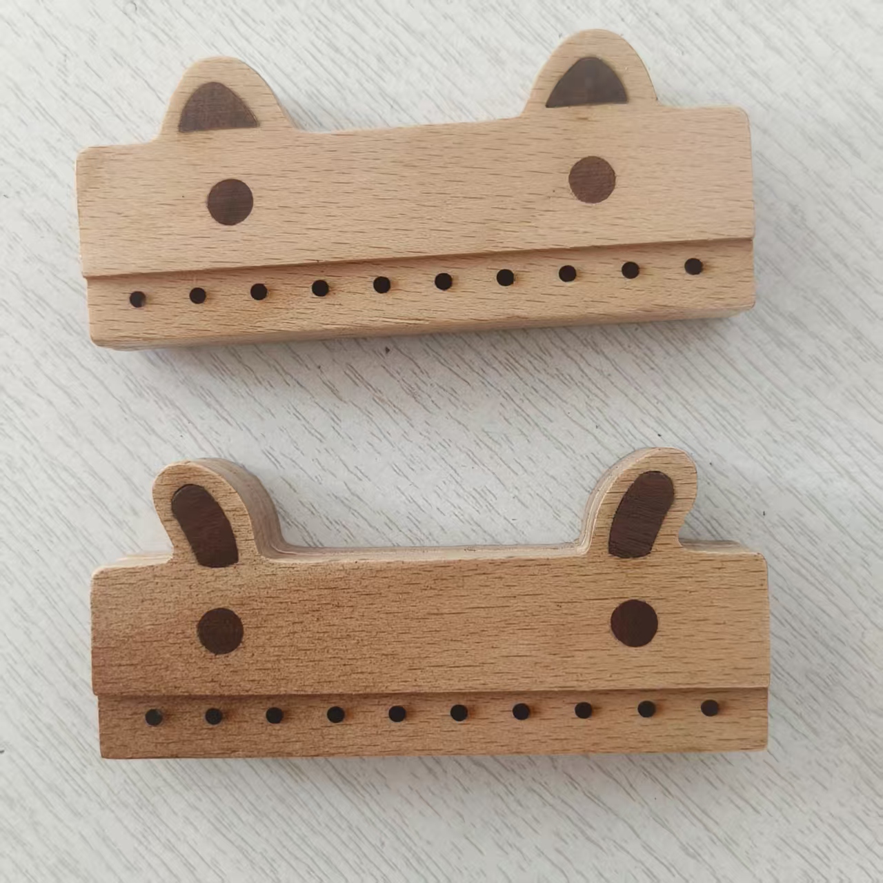 新款diy包配件带磁铁兔子猫咪木夹胡桃木榉木布艺皮革编织25元/副