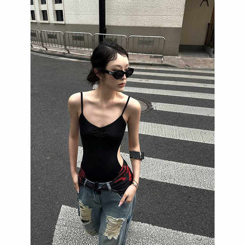 FanptntoxV领百搭吊带连体衣打底