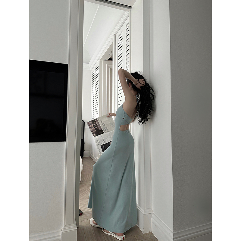 包臀新款拖地夏季长裙子纯欲性感