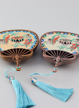 天外飞仙国风扇子珐琅彩盘香炉香插家用室内线香茶桌香薰炉