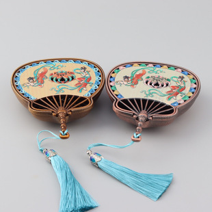 天外飞仙国风扇子珐琅彩盘香炉香插家用室内线香茶桌香薰炉