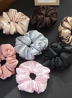 【枕头发圈】法式缎面泡泡棉大肠发圈高弹力不伤发打理卷发CGM