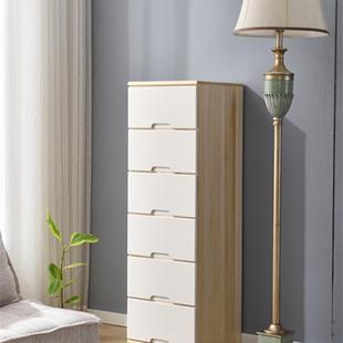 50cm深实木多层抽屉式收纳柜加长小窄柜子客厅卧室夹缝多层杂物柜