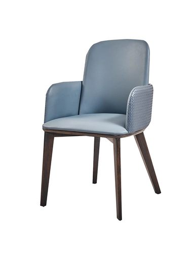 白蜡木超纤皮北欧实木餐椅设计师