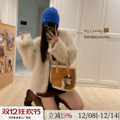 极简好穿仿狐狸毛皮毛一体