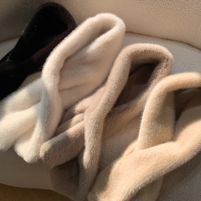 环保皮草水貂绒皮毛一体毛毛围巾