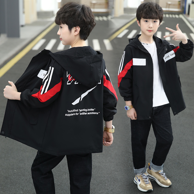 男童外套春季洋气中长款休闲风衣