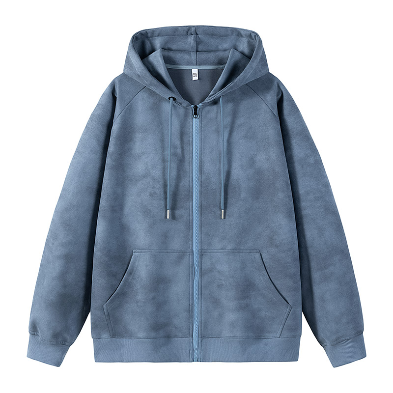 麂皮绒开衫男女春秋新款美式潮牌休闲宽松卫衣外套HH8915-P50,女装短外套,星座1206（原A206）