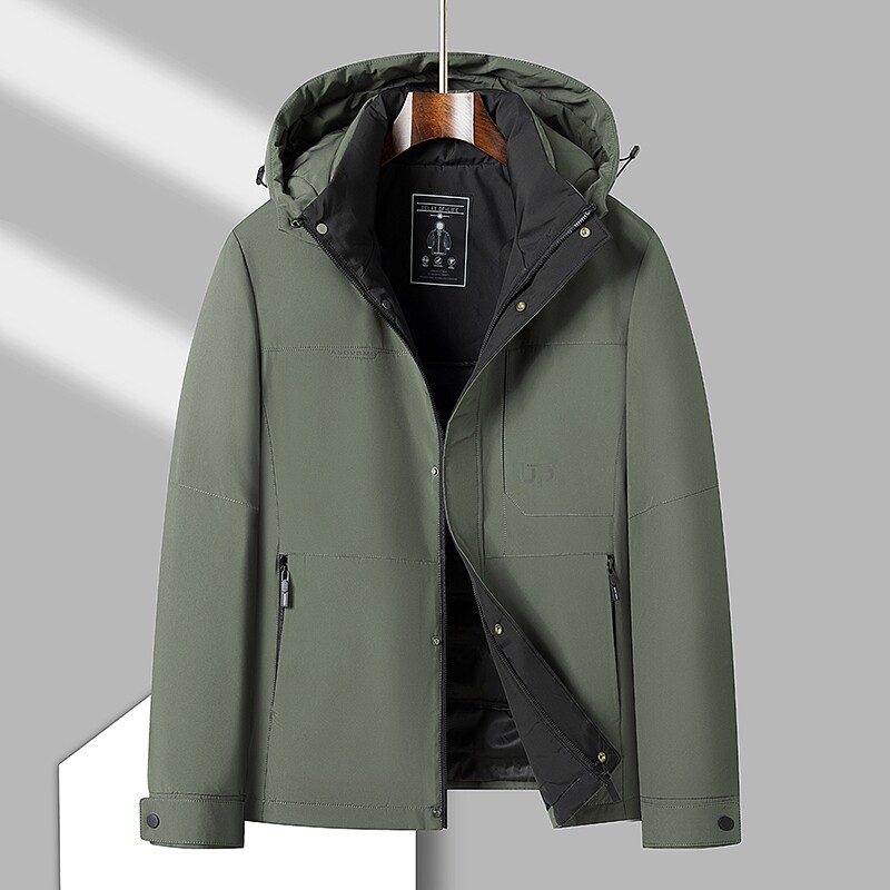 男短款羽绒服冬季保暖爸爸中老年冬装连帽可拆卸外套HL23116-P200,男装羽绒服,星座1206（原A206）