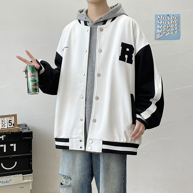 秋季男士夹克休闲宽松百搭棒球服外套情侣款HS8202-P68,男装夹克,星座1206（原A206）