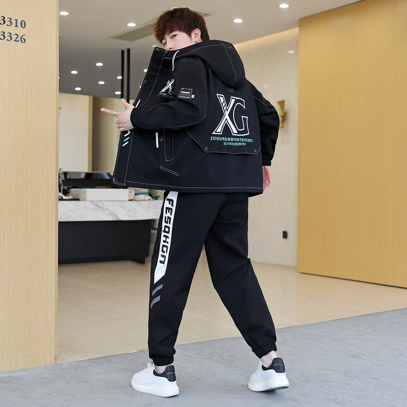 主推款2022春装新款男士套装休闲裤夹克外套两件套TZA21-P95,男装休闲套装,星座1206（原A206）