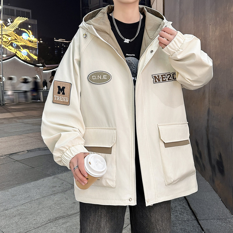 【】春季连帽外套男士宽松潮流夹克学生夹克外套YCGW9919-P75,男装夹克,星座1206（原A206）