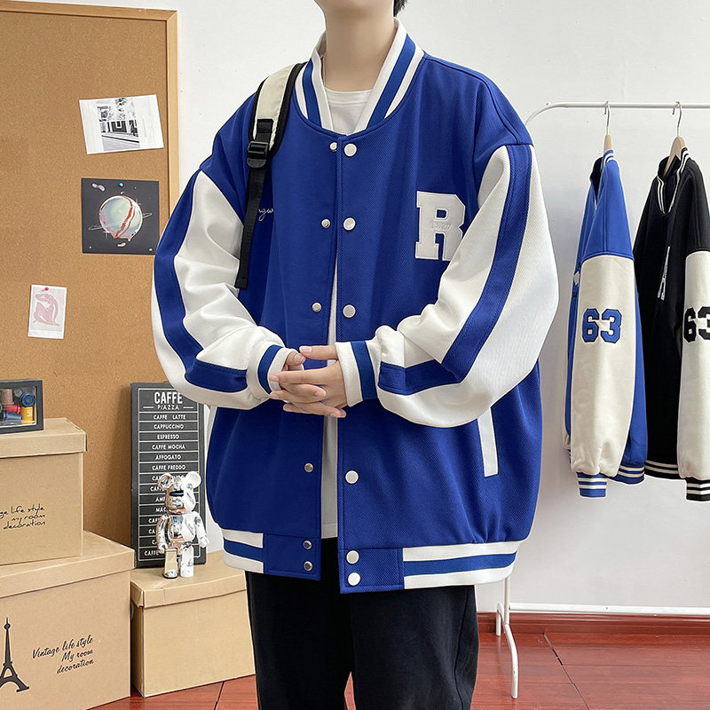 秋季男士夹克休闲宽松百搭棒球服外套情侣款HS8202-P68图片
