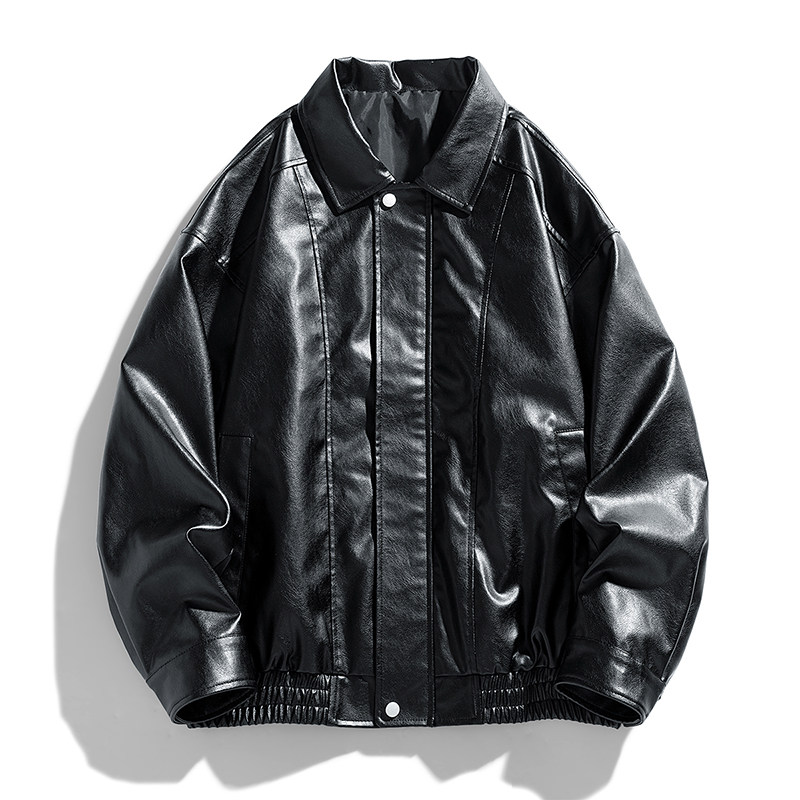 2025春季新款皮衣男机车服外套皮衣夹克宽松工装潮流GS6203-P80图片