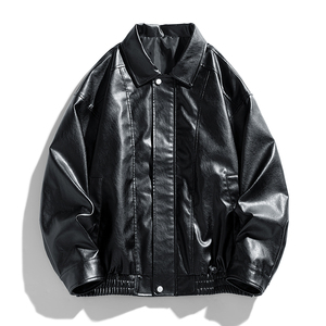 2025春季新款皮衣男机车服外套皮衣夹克宽松工装潮流GS6203-P80图片
