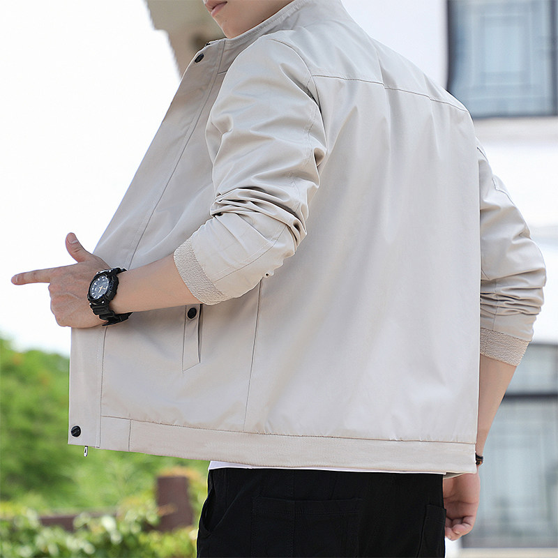 2023夹克男秋季新款男式休闲立领青年男薄款茄克外套CSL9877-P30,男装夹克,星座1206（原A206）
