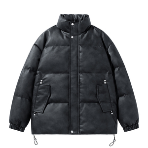 男装美式休闲冬新宽松做旧水洗皮衣棉衣棉服情侣外套GS8170-P115图片