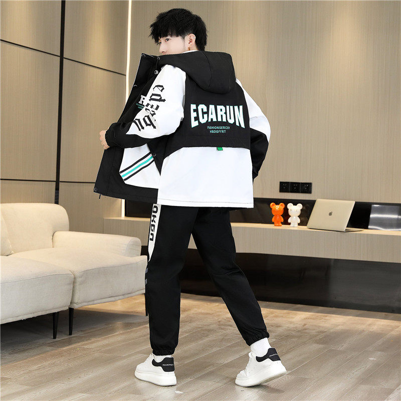 2023春秋开衫连帽卫衣套装男运动学生套装两件套TZA18-P95,男装休闲套装,星座1206（原A206）