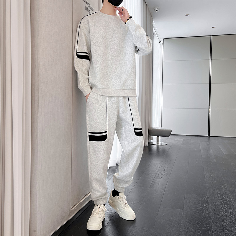 春秋季卫衣休闲套装男2025年新款两件套潮流帅气春秋运动服P60,男装休闲套装,星座1206（原A206）