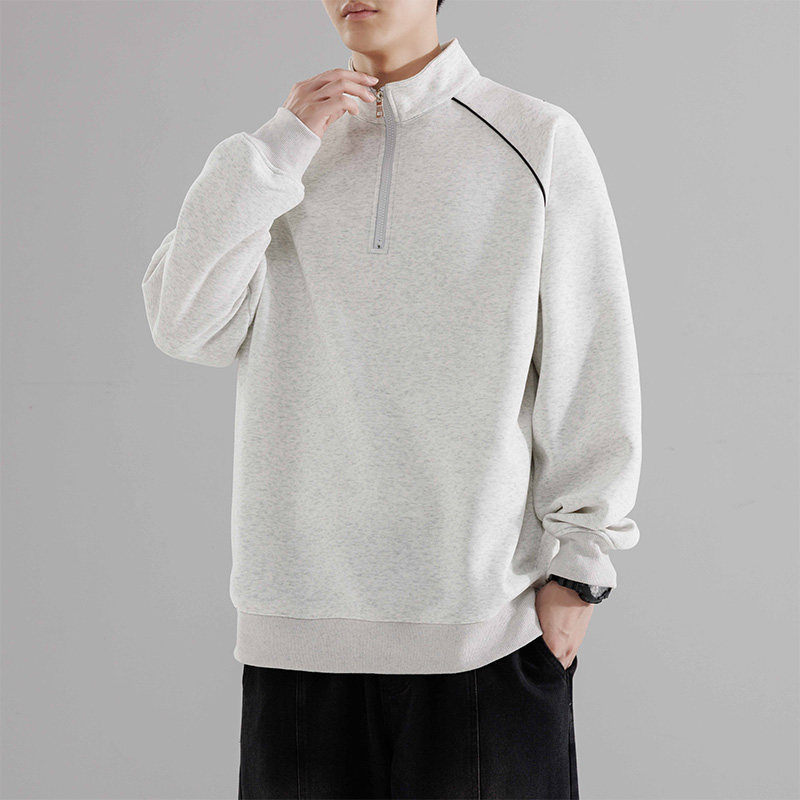 半拉链卫衣男2025新款立领polo衫春秋男款男士上衣HH8903-P40,男装卫衣,星座1206（原A206）