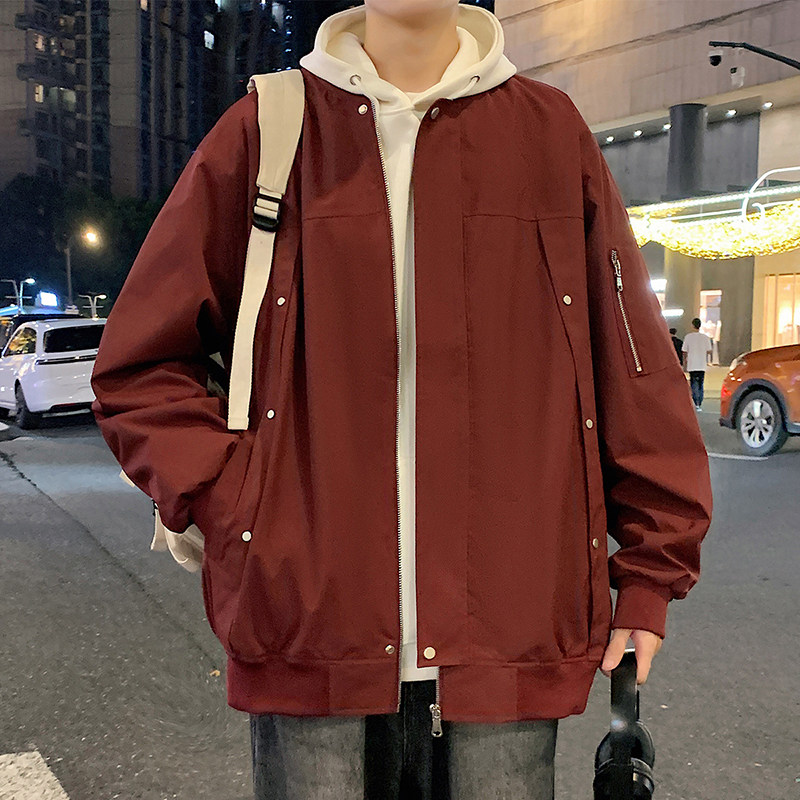 2025新款飞行夹克棒球服男美式宽松潮牌韩版二开公版GS6586-P75,男装夹克,星座1206（原A206）