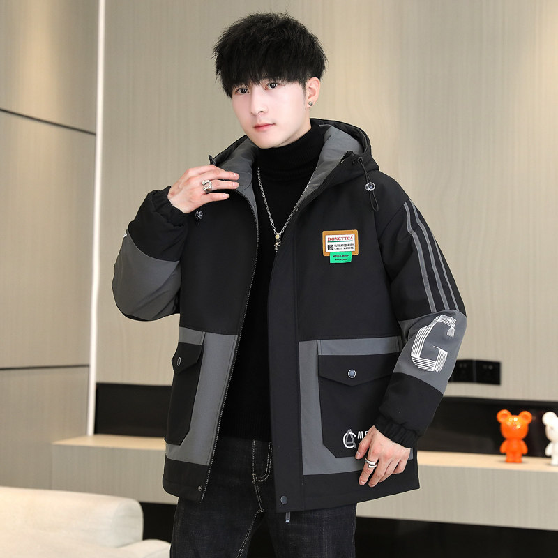 2023新款男士冬季兔毛加绒加厚夹克外套青少年棉衣男JK8803-P83,男装夹克,星座1206（原A206）
