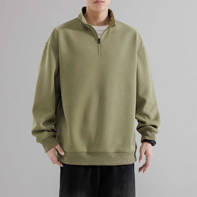 半拉链卫衣男2025新款立领polo衫春秋男款男士上衣HH8902-P40,男装卫衣,星座1206（原A206）