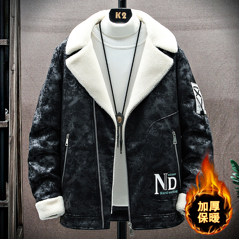 【羊羔毛】2025秋冬夹克潮流百搭机车服外套YCGW9929-P110,男装夹克,星座1206（原A206）