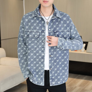 春秋新款翻领外套男休闲宽松青少年夹克JM7707-P80