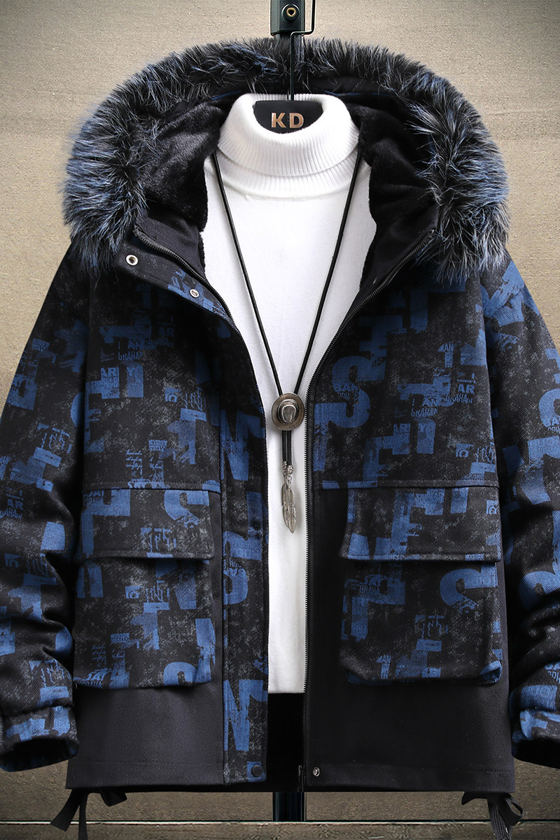 冬季主推男士加绒加厚时尚韩版百搭保暖派克服外套TM9905-P135,男装棉衣,星座1206（原A206）