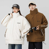 2025冬季新原创宽松潮流织带棉衣男棉服情侣大码男装GS8102-P103，男装棉衣，星座1206（原A206）