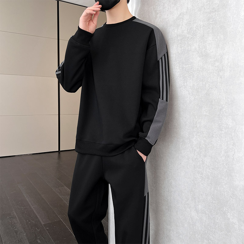 新款潮牌运动服套装男士春秋季卫衣卫裤美式男装搭配一套帅气P60,男装休闲裤,星座1206（原A206）