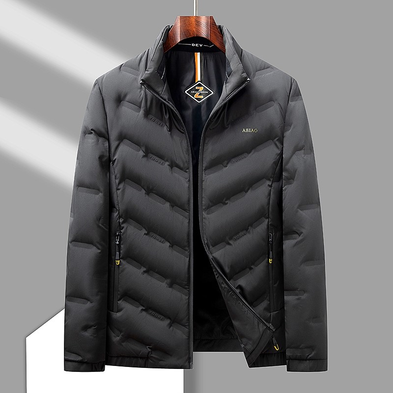 男士短款羽绒服冬季保暖爸爸中老年冬装时尚立领外套HL23126-P170,男装羽绒服,星座1206（原A206）