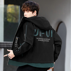 新款春季連帽外套男韓版潮流痞帥休閒夾克上衣