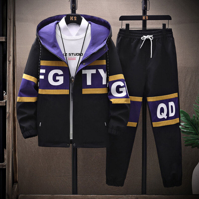 主推款2023秋装新款男士套装休闲裤夹克外套两件套TZA20-P95，男装休闲套装，星座1206（原A206）