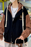 2024春秋新款休闲连帽夹克男宽松青少年外套JM23055-P70，男装夹克，星座1206（原A206）