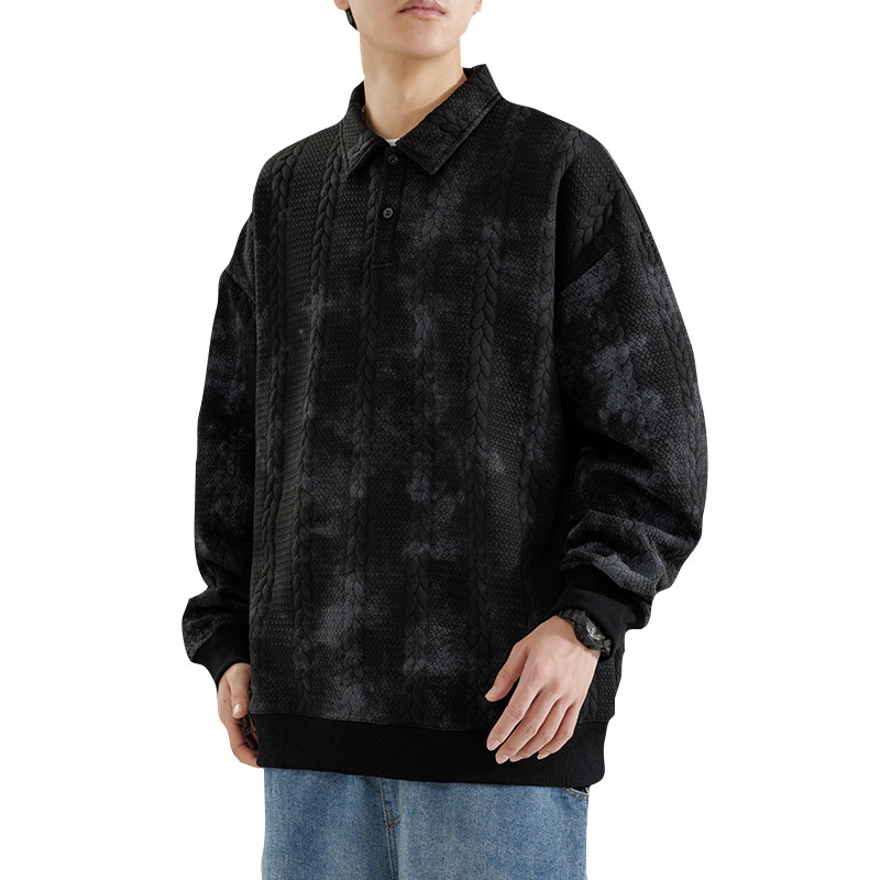 POLO衫卫衣男款春秋季潮牌宽松上衣2025新款男长袖T恤HH8908-P45,男装T恤,星座1206（原A206）