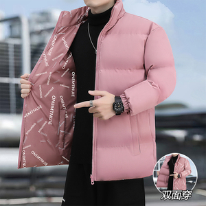 新款主推双面穿棉衣外套男装加厚保暖棉服宽松百搭立领御寒-P50图片