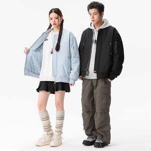 2025冬季男士棉衣户外夹棉飞行夹克加厚棒球领外套GS8206-P90图片