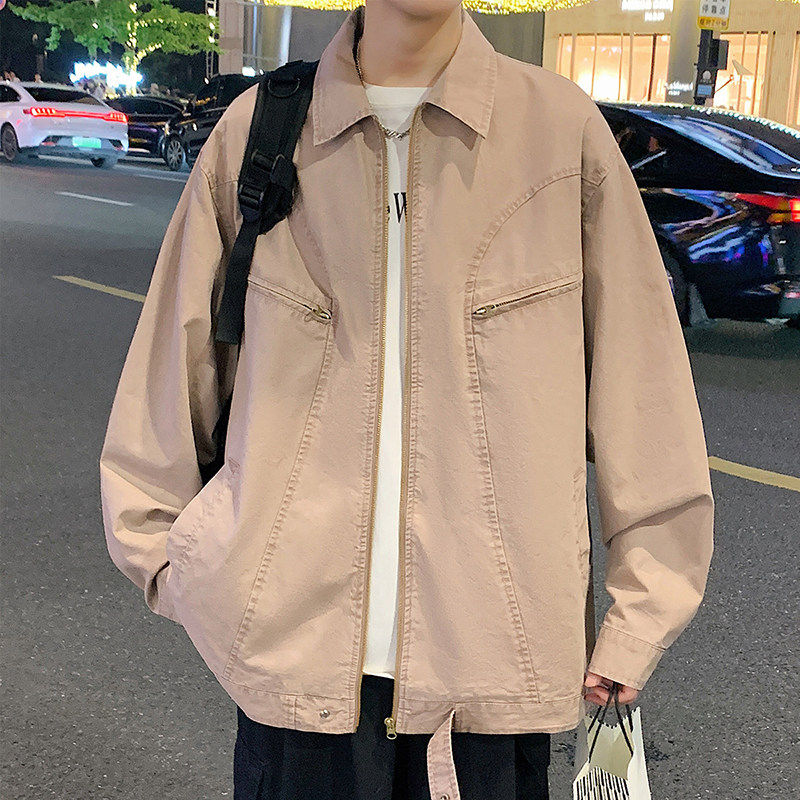 秋冬新款夹克全棉水洗重磅青少年外套日系棒球服上衣GS6392-P105图片