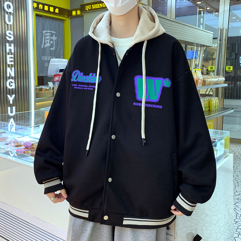 春秋新款休闲可脱帽夹克男宽松青少年外套JM33013-P70,男装夹克,星座1206（原A206）
