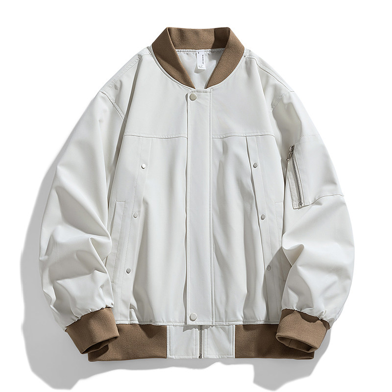 2025新款飞行夹克棒球服男美式宽松潮牌韩版二开公版GS6586-P75图片