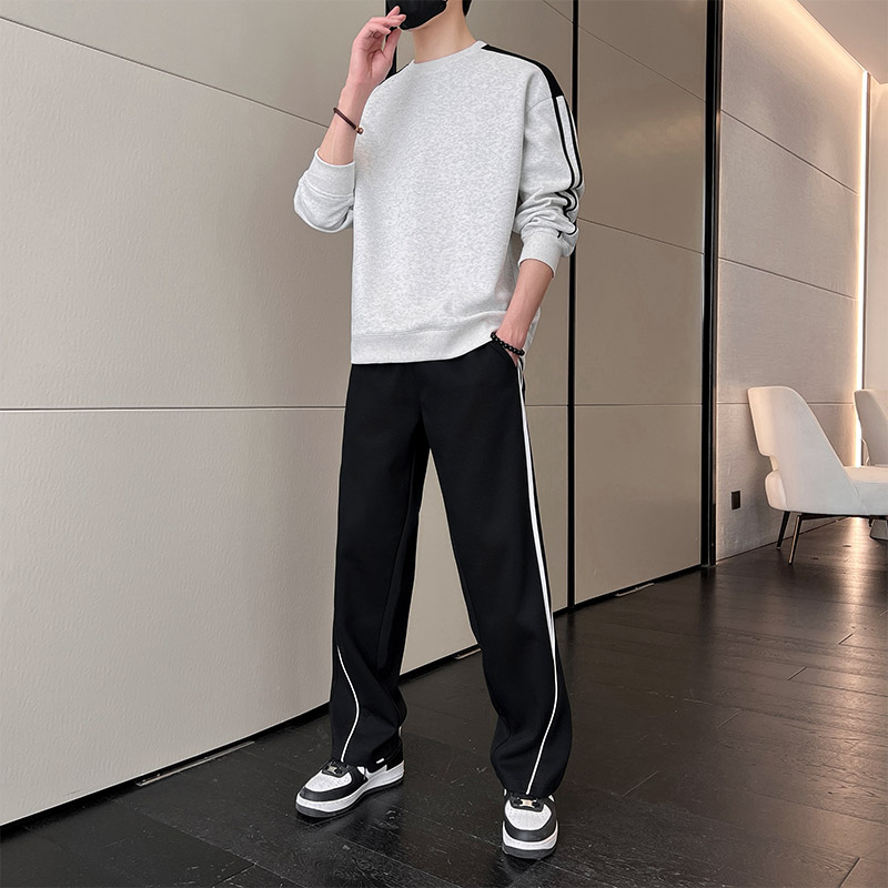 圆领卫衣男套装休闲运动服男一套搭配帅气春秋季外套男HH9231-P60,男装休闲套装,星座1206（原A206）
