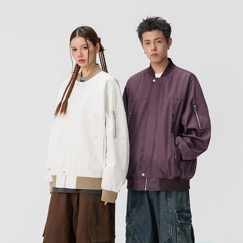 2025新款飞行夹克棒球服男美式宽松潮牌韩版二开公版GS6586-P75,男装夹克,星座1206（原A206）