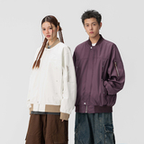 2025新款飞行夹克棒球服男美式宽松潮牌韩版二开公版GS6586-P75，男装夹克，电商A206