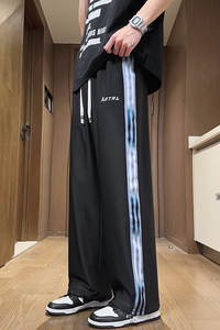 新款夏季直筒休闲百搭潮流冰丝裤 84.2涤纶15.8氨伦YCGW01589-P38图片
