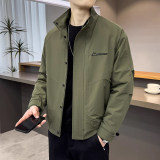 2025秋季新款翻领帅气工装青年夹克百搭时尚潮流上衣GH008-P65，男装夹克，电商A206
