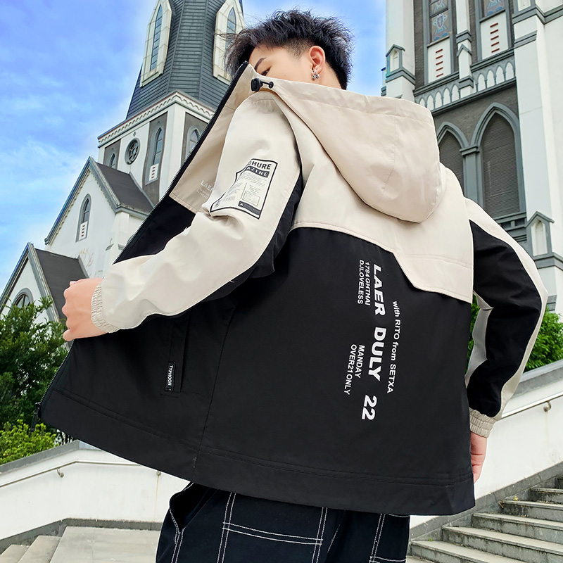 Spring men's Korean loose casual jacket fashion men's jacket fashion brand work jacket