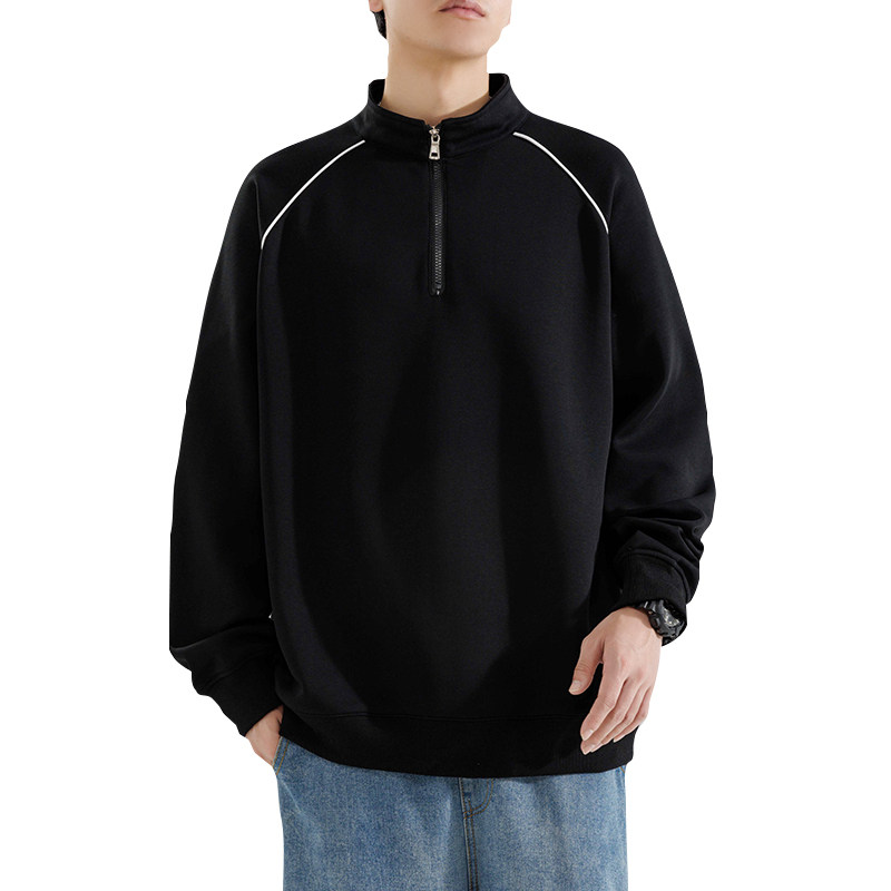 半拉链卫衣男2025新款立领polo衫春秋男款男士上衣HH8903-P40,男装卫衣,星座1206（原A206）